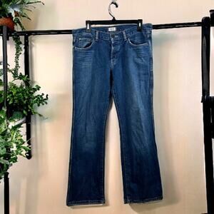 Tilt Women’s Junior 11 Newport Boy Cut Medium Wash Wide Leg Fray Hem Jeans